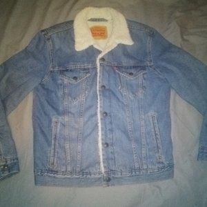 Levi's Sherpa Lined Denim Jacket EUC